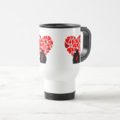 Valentine Red Hearts Reisebecher (VorderseiteRechts)