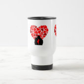 Valentine Red Hearts Reisebecher (Mittel)