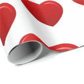 Valentine Red Hearts Wrapping Paper - Romantische Geschenkpapier (Rolleneckpunkt)