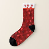 Valentine Red Multi Hearts Bow Socken (Links - Außen)