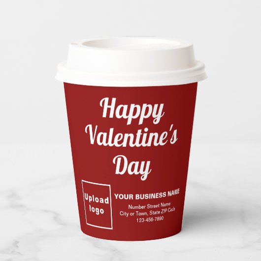 Valentine Red Paper Cup Pappbecher (Rückseite)