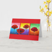 Valentine Red Poppies Painting - Multi Karte (Gelbe Blume)