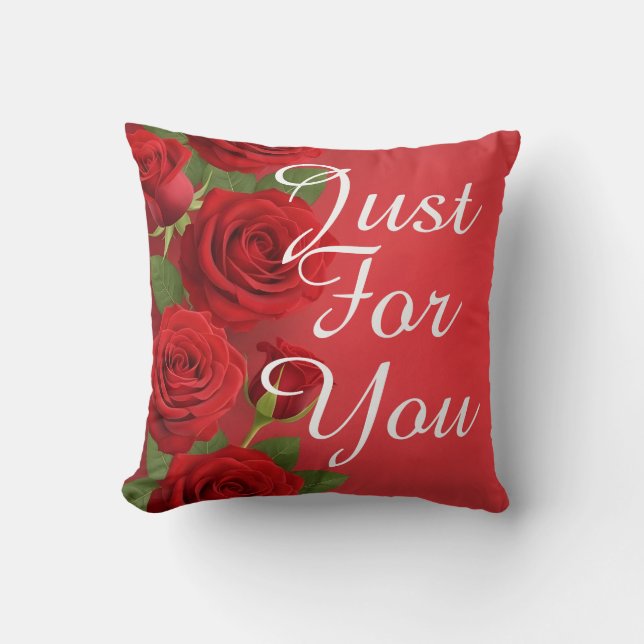 valentine red rose background romantic design kissen (Vorderseite)