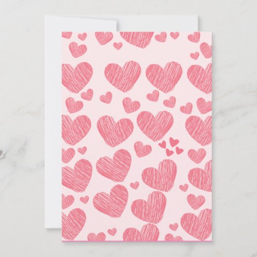 Valentine Red Truck | Laufwerk mit Babydusche Einladung (Rückseite)