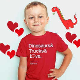 Valentine Redewendungen Kinder Dinosaurier-Hemden T-Shirt