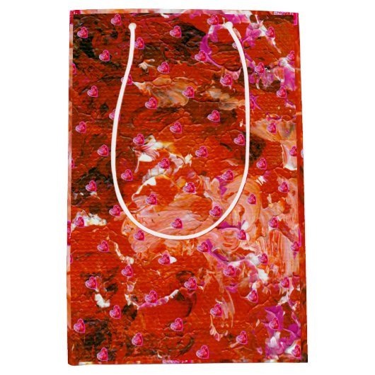 Valentine Reds - grenzenlos Mittlere Geschenktüte (Vorderseite)