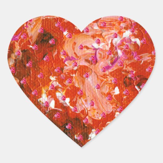 Valentine Reds Herz-Aufkleber (Vorderseite)