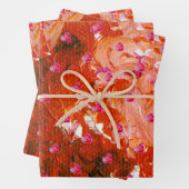 Valentine Reds Wrapping Paper Flat Sheet Set 3 Geschenkpapier Set (Beispiel)