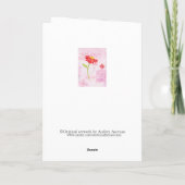 Valentine Religious Red Daisy Grußkarte Karte (Rückseite)