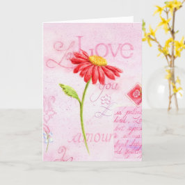 Valentine Religious Red Daisy Grußkarte Karte