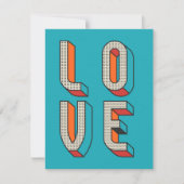 Valentine - Retro-Farbblock der Liebe - Leere Mitteilungskarte (Vorderseite)