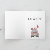Valentine Retro Fiat 500 Karte (Innenseite)