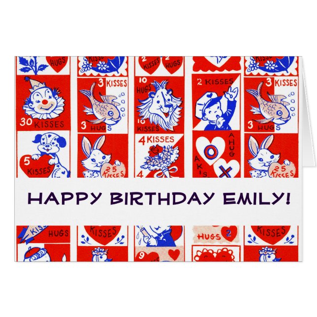 Valentine Retro Liebe schlägt Niedliche Muster (Vorderseite (Horizontal))