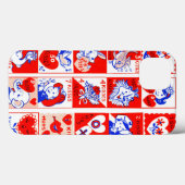 Valentine Retro Liebe schlägt Niedliche Muster Case-Mate iPhone Hülle (Rückseite (Horizontal))