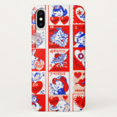 Valentine Retro Liebe schlägt Niedliche Muster Case-Mate iPhone Hülle (Rückseite)
