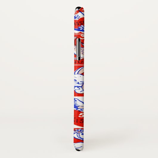 Valentine Retro Liebe schlägt Niedliche Muster Case-Mate iPhone Hülle (Hinten/Rechts)