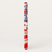 Valentine Retro Liebe schlägt Niedliche Muster Case-Mate iPhone Hülle (Hinten/Links)