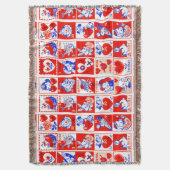 Valentine Retro Liebe schlägt Niedliche Muster Decke (Vorderseite Vertikal)