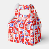 Valentine Retro Liebe schlägt Niedliche Muster Geschenkschachtel (Rückseite)