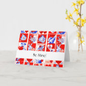 Valentine Retro Liebe schlägt Niedliche Muster Karte (Gelbe Blume)