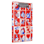 Valentine Retro Liebe schlägt Niedliche Muster Klemmbrett (Rechts)