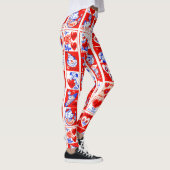 Valentine Retro Liebe schlägt Niedliche Muster Leggings (Rechts)