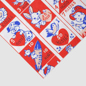 Valentine Retro Liebe schlägt Niedliche Muster Seidenpapier (Ausschnitt)