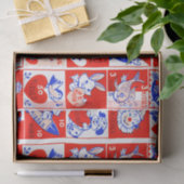 Valentine Retro Liebe schlägt Niedliche Muster Seidenpapier (Geschenk)