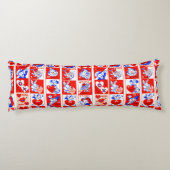 Valentine Retro Liebe schlägt Niedliche Muster Seitenschläferkissen (Rückseite)