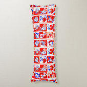 Valentine Retro Liebe schlägt Niedliche Muster Seitenschläferkissen (Vorderseite Vertikal)