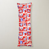 Valentine Retro Liebe schlägt Niedliche Muster Seitenschläferkissen (Rückseite (Vertikal))