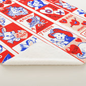 Valentine Retro Liebe schlägt Niedliche Muster Sherpadecke (3/4)