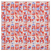 Valentine Retro Liebe schlägt Niedliche Muster Stoff (Muster)