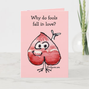 Valentine Riddle Foolish Liebe Card Feiertagskarte