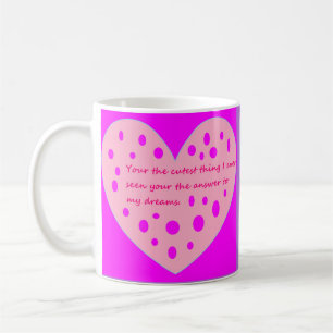 Valentine Romance Liebe rosa lilac herz Kaffeetasse