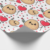 Valentine Romantic Potato Geschenkpapier (Ecke)