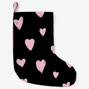 Valentine Rosa Herzen: Vintage Liebe. Kleiner Weihnachtsstrumpf