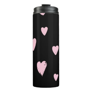 Valentine Rosa Herzen: Vintage Liebe. Thermosbecher