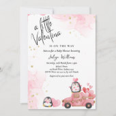 Valentine Rosa Mädchen Dusche Einladung (Vorderseite)