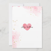 Valentine Rosa Mädchen Dusche Einladung (Rückseite)