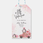 Valentine Rosa Mädchen Dusche Einladung Geschenkanhänger (Vorderseite)