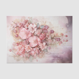 Valentine Rosa und Rote Herzen Blume Bouquet Seidenpapier