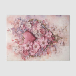 Valentine Rosa und Rote Herzen Blume Bouquet Seidenpapier