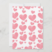 Valentine Rosa und Rotes Brautparty Einladung (Rückseite)