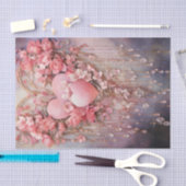 Valentine Rosa und Rotes Herz und Rose Seidenpapier (Handwerk)