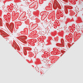 Valentine, Rosa und Weißes Herz Seidenpapier (Detail)