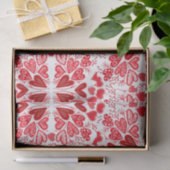 Valentine, Rosa und Weißes Herz Seidenpapier (Geschenk)