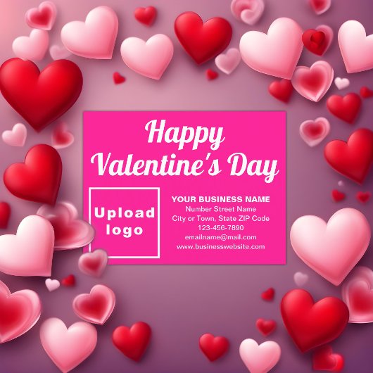 Valentine Rosa Urlaub Postkarte
