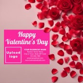 Valentine Rosa Urlaub Postkarte