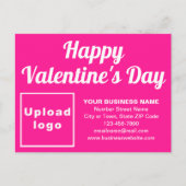 Valentine Rosa Urlaub Postkarte (Vorderseite)